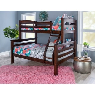 Linon Levi Solid Wood Twin over Full Bunk Bed