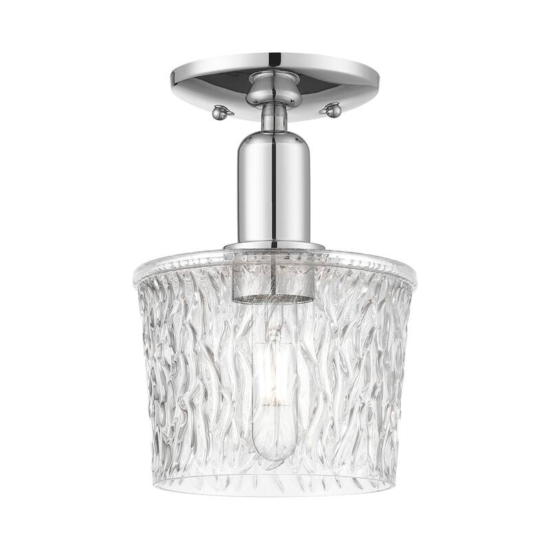Innovations Lighting 716-1C-10-7 Niagara Semi-Flush Niagara 7" Wide - Polished Chrome / Clear