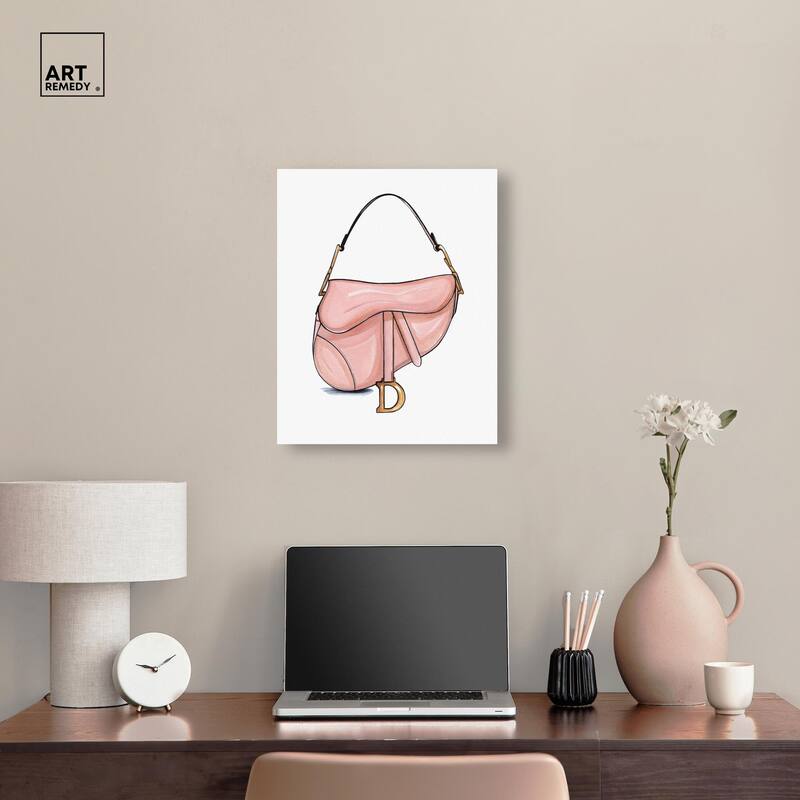 Doll Memories - Blush Pink Bag Canvas by Art Remedy, Gallery Wrapped