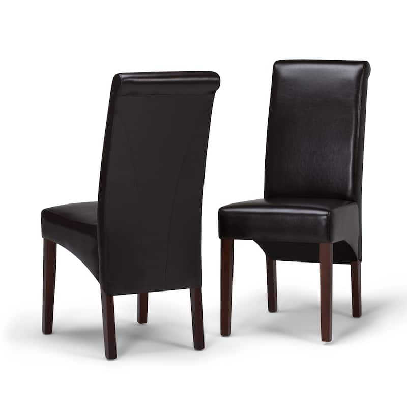WYNDENHALL Franklin Transitional Deluxe Parson Dining Chair (Set of 2) - 17.7"w x 19.7"d x 40.2"h