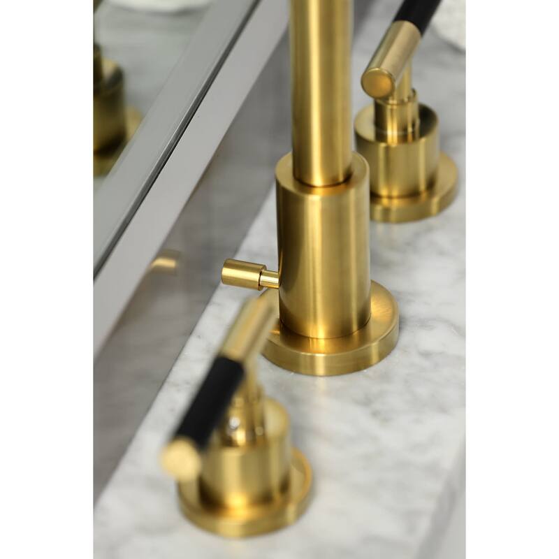 Kingston Brass Kaiser 1.2 GPM Deck Mounted Widespread Bathroom Faucet