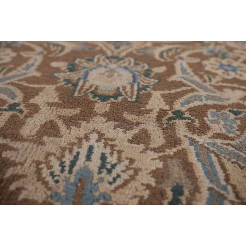 Traditional Mashad Persian Vintage Area Rug Handmade Wool Carpet - 9'8"x 12'9"