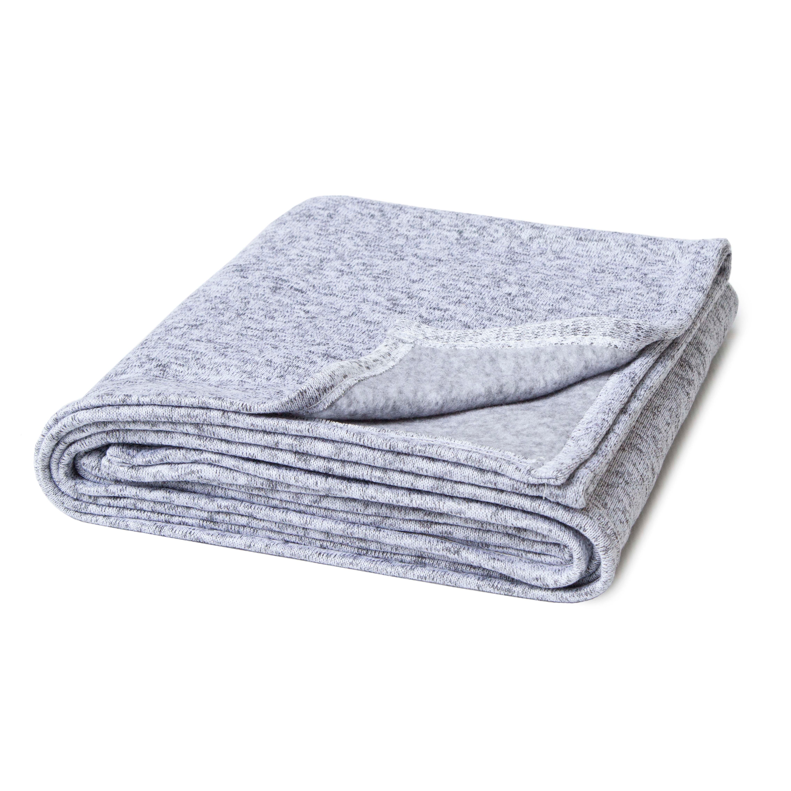 Double Sided Sweater Knit Brushed Fleece Blanket - Bed Bath