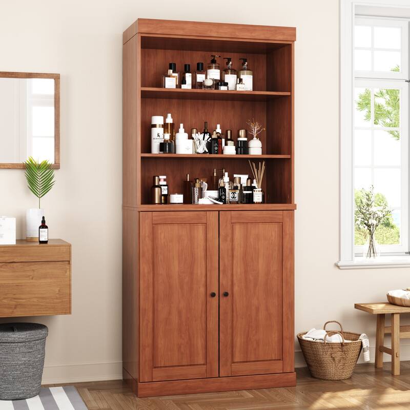100% Solid Wood 32" Bathroom Cabinet with Optional Doors, 2-Drawers by Palace Imports