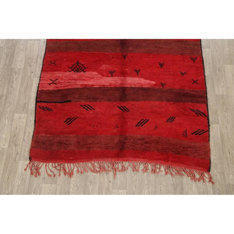 Tribal Moroccan Oriental Home Decor Area Rug Wool Hand-knotted - 6'5" x 10'5"
