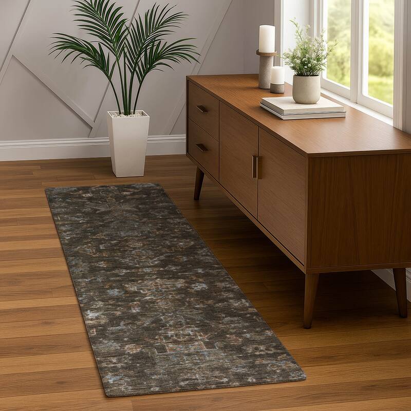 Machine Washable Indoor/ Outdoor Traditional Chelsea Chantille Rug