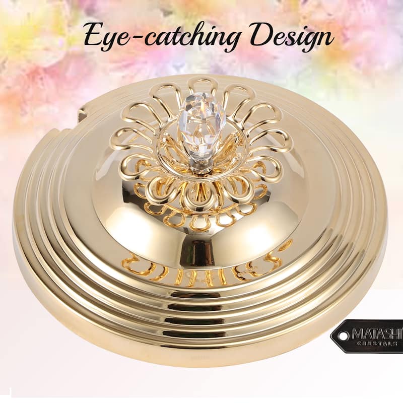 24K Gold Plated Sugar Bowl, Honey Dish, Glass Bowl