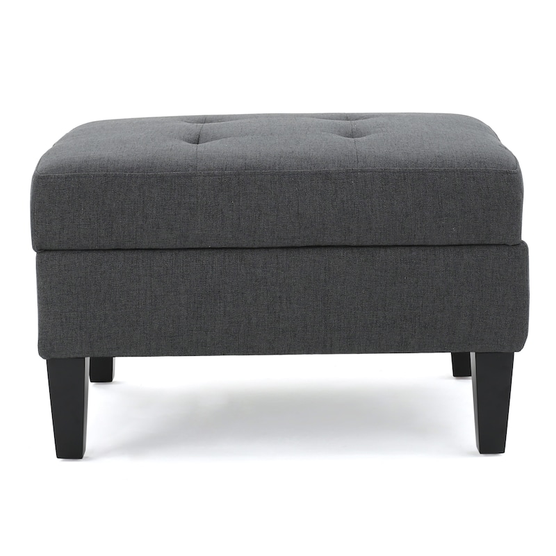 Fabric Tufted Turned Leg Dining Bench