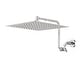preview thumbnail 9 of 16, YASINU 12" Rain ShowerHead with Adjustable Extension Arm Chrome/Clear
