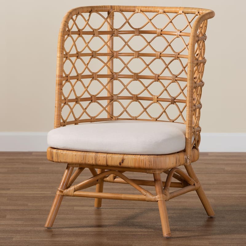 Tania Bohemian Light Honey Rattan Accent Chair