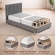 preview thumbnail 9 of 37, Onetan 8-Inch & 4-Inch Wooden Box Spring/Foundation Ideal for Mattress, No Assembly Needed, White.