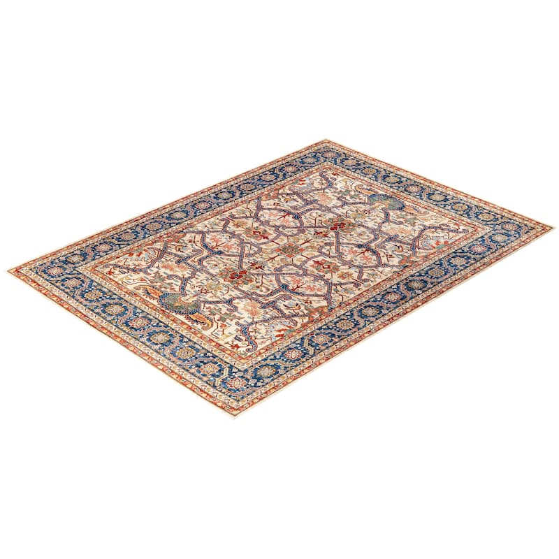 Serapi One-of-a-Kind Hand-Knotted Area Rug - Ivory - 9' 0" x 12' 3"