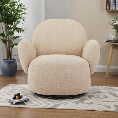 Fabric Swivel Accent Chair with 360° Rotation Modern Lounge Chair (260lb Capacity)