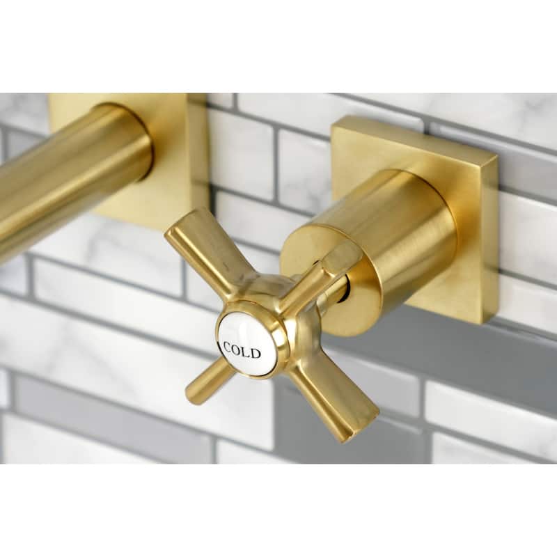 Millennium Two-Handle 3-Hole Wall Mount Bathroom Faucet