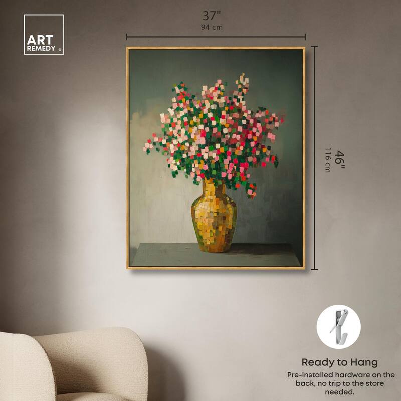 Pixel Bloom I Canvas by Art Remedy