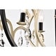 preview thumbnail 8 of 8, Adoncia Black and Brushed Silverish Champagne Crystal Chandelier - 27 inches in Diameter x 31 inches H