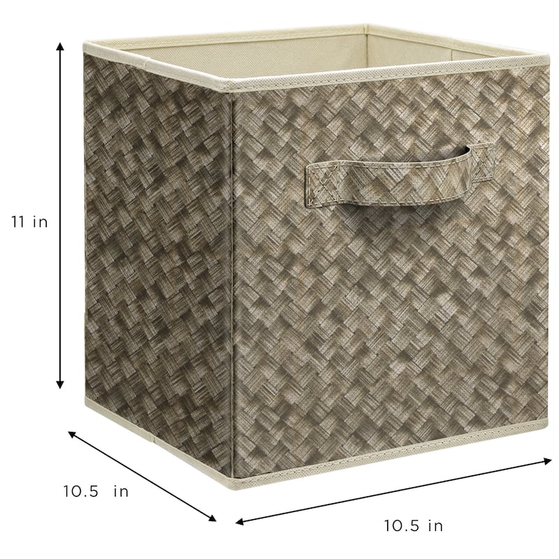 Sorbus 11" Foldable Storage Cube Basket - Single Pack - 10.5" L x 10.5" W x 11" H