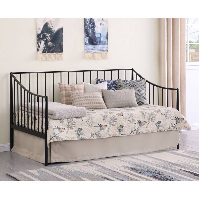Jeremy Matte Black Metal Twin Daybed Bed Frame