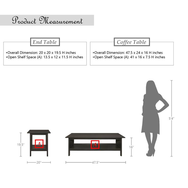 Basseri 3-Piece Pack Occasional Set