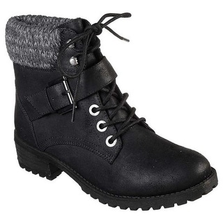 skechers boots black