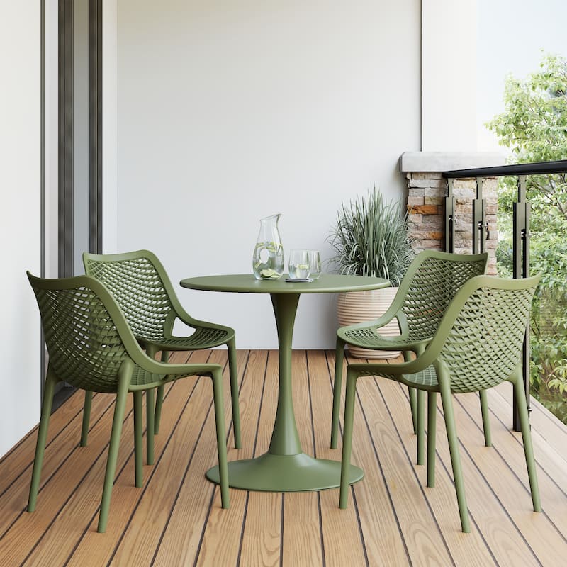 Frond and Form 4-Person Outdoor Round Dining Set