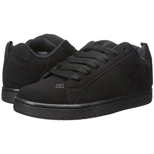 dc court graffik all black skate shoes