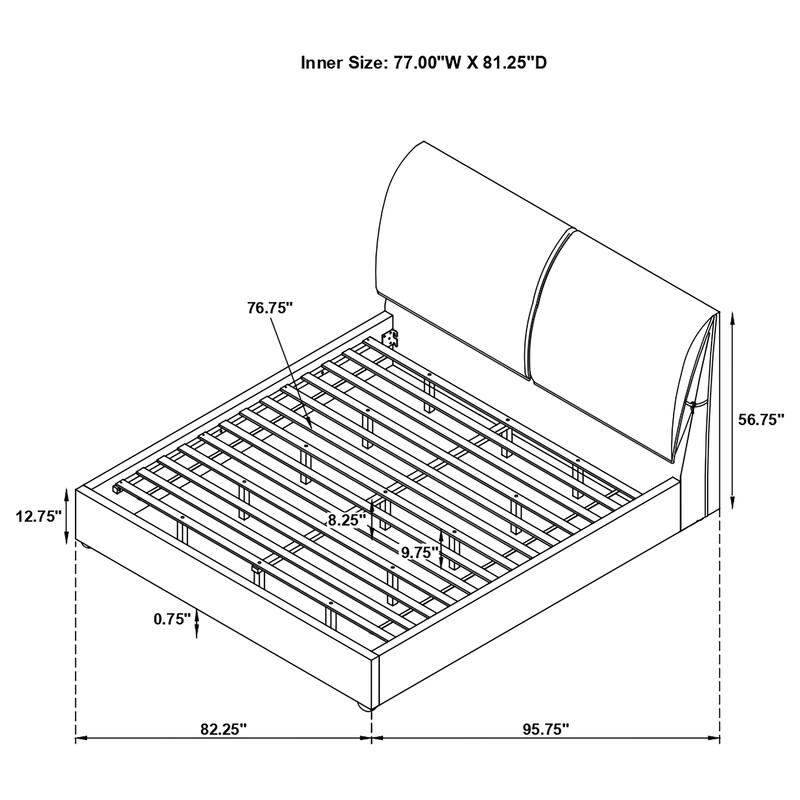Gwendoline Upholstered Platform Bed White