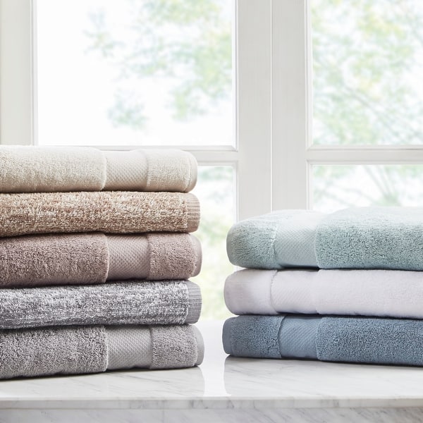 Madison Park Signature Melange 100-Percent Turkish Cotton Intermingle  Jacquard 6 Piece Towel Set - Bed Bath & Beyond - 27314839