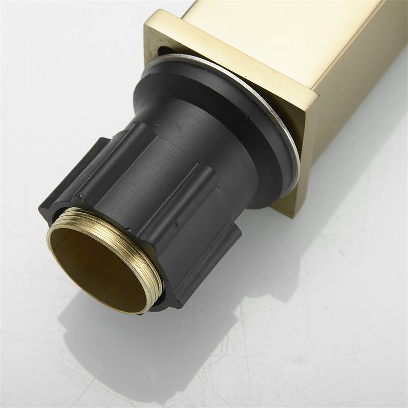 Single Handle Bathroom Faucet with Drain Set 1 Hole Brass Modern Waterfall Bathroom Sink Basin Vanity Faucets