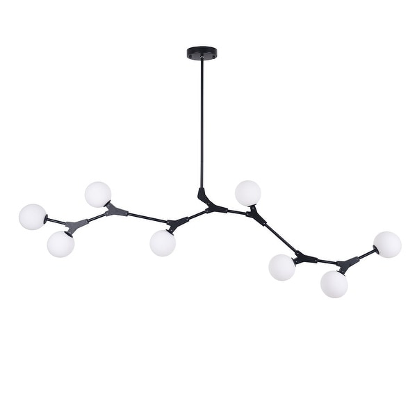 Oakley glass globe linear chandelier 2025