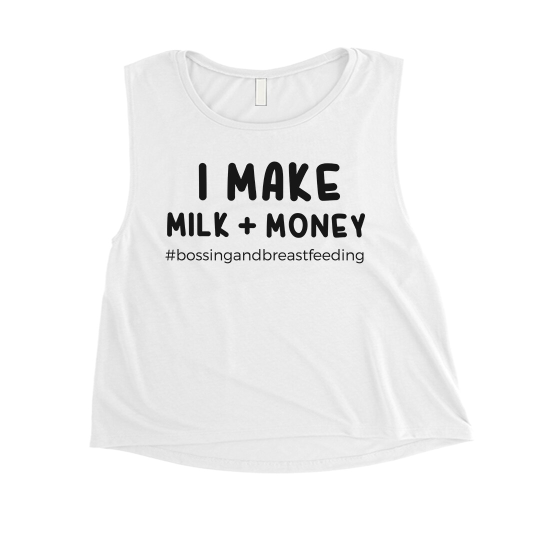 Shop Make Milk Money Womens White Funny Mothers Day Crop Tank Top