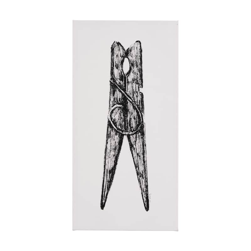 Vintage Clothes Peg II (15 x 30) Canvas Art Print - Small