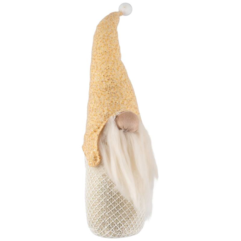 Plush Christmas Gnome with Sequins Tabletop Figure - 17.5"