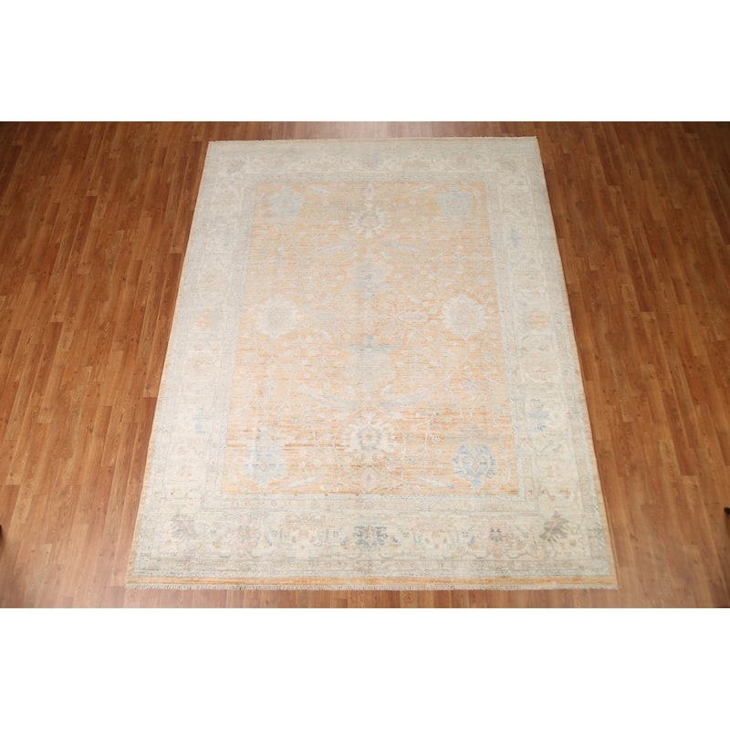 Vegetable Dye Traditional Muted Oushak Turkish Rug Wool Hand-knotted - 7'10" x 9'8"