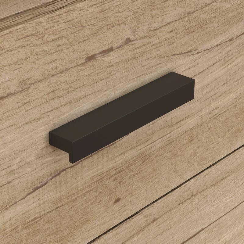 Wood L-Shaped Desk with File Drawer, Brown