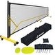 preview thumbnail 1 of 5, Patiassy Pickleball Net Set with Wheels and Pickleball Court Marking Kit 22 FT