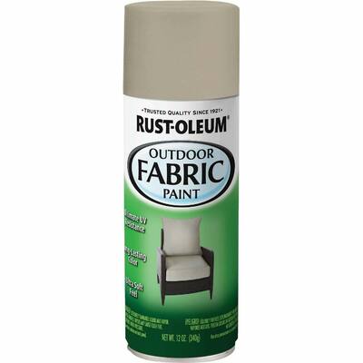 Rust-Oleum 12 Oz. Flat/Matte Outdoor Fabric Spray Paint, Medium Gray - 1 Each - 12 Oz.