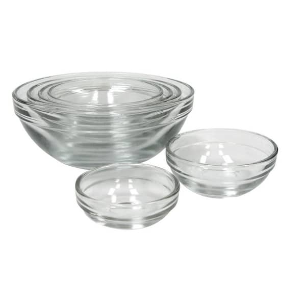 Dash of That Essentials 6 Piece Fluted Glass Bowls with Lids Set, 6 pc -  Fry's Food Stores