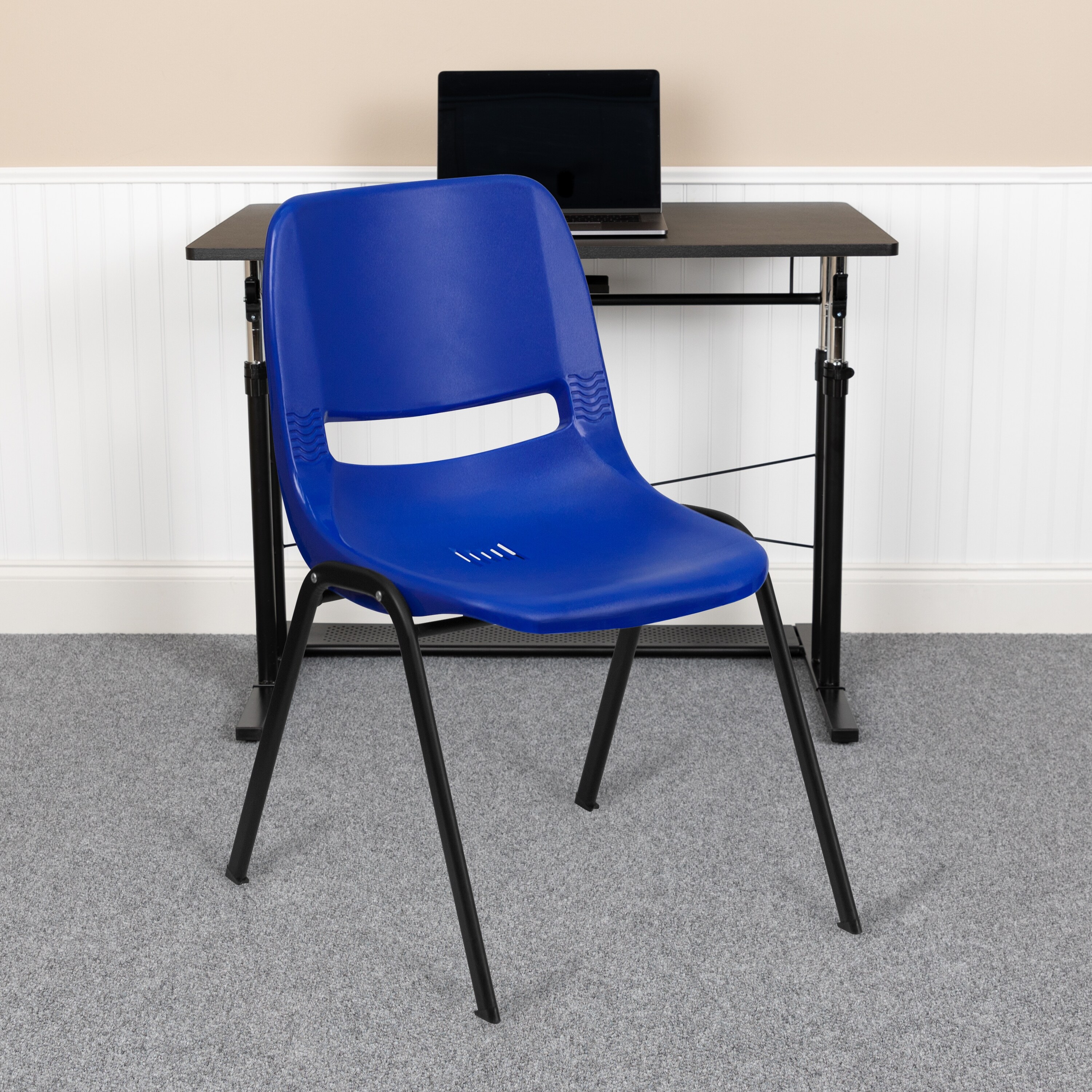 Ergonomic Shell Stack Chair with 16'' Seat Height - Bed Bath \u0026 Beyond -  10634358, image size:3000x3000