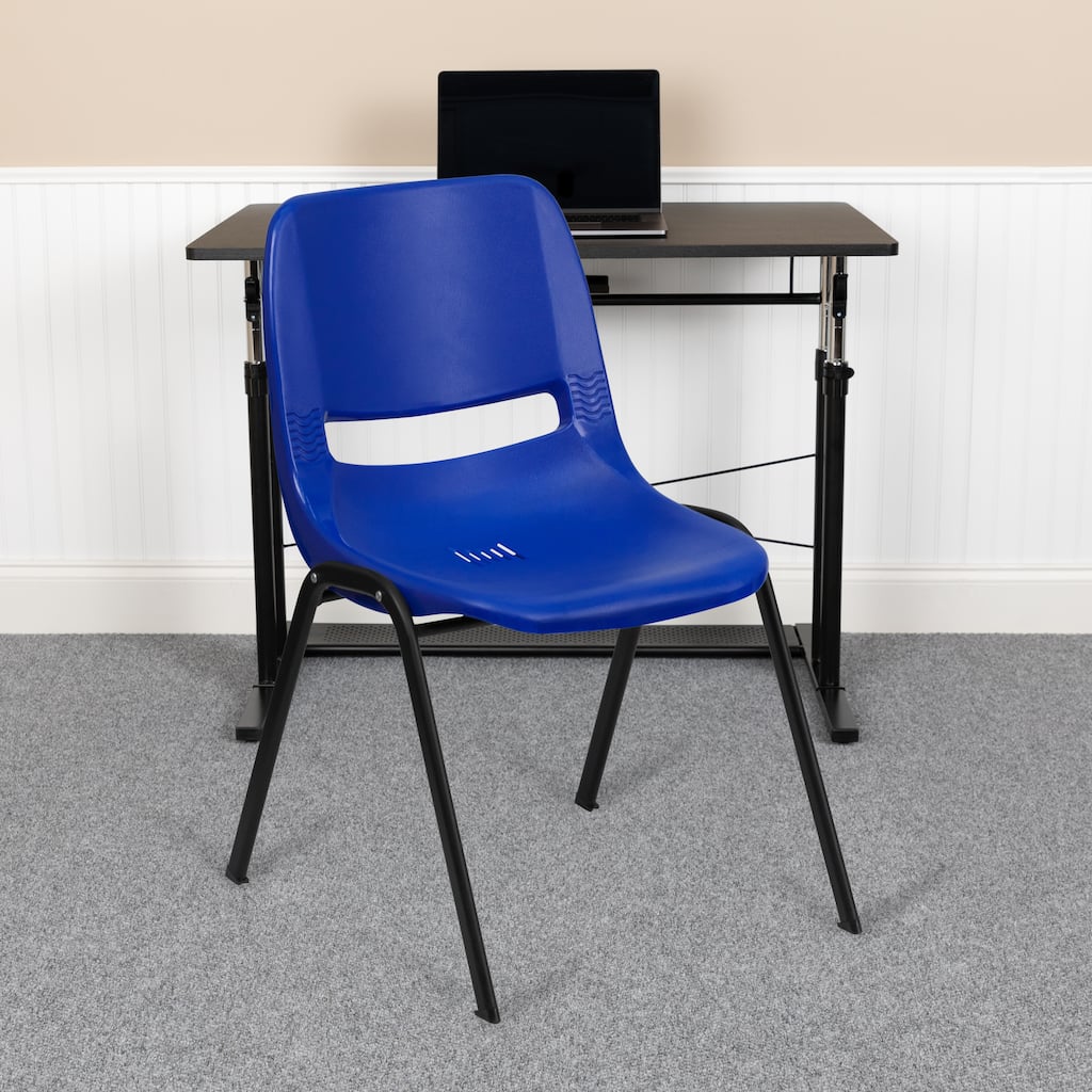 Ergonomic Shell Stack Chair with 16'' Seat Height