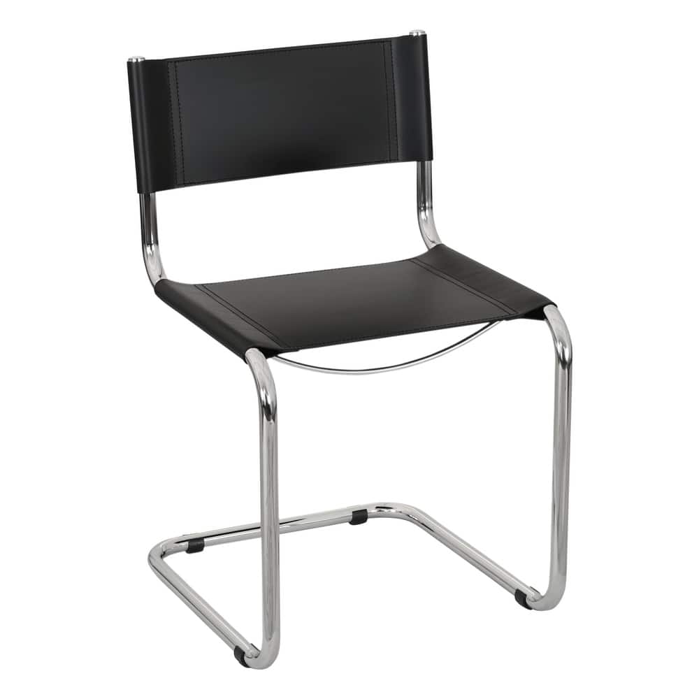 Breuer Chair Company Mart Stam Cantilever Side Chair w/ Chrome Frame (Various Bonded Leather Colors)