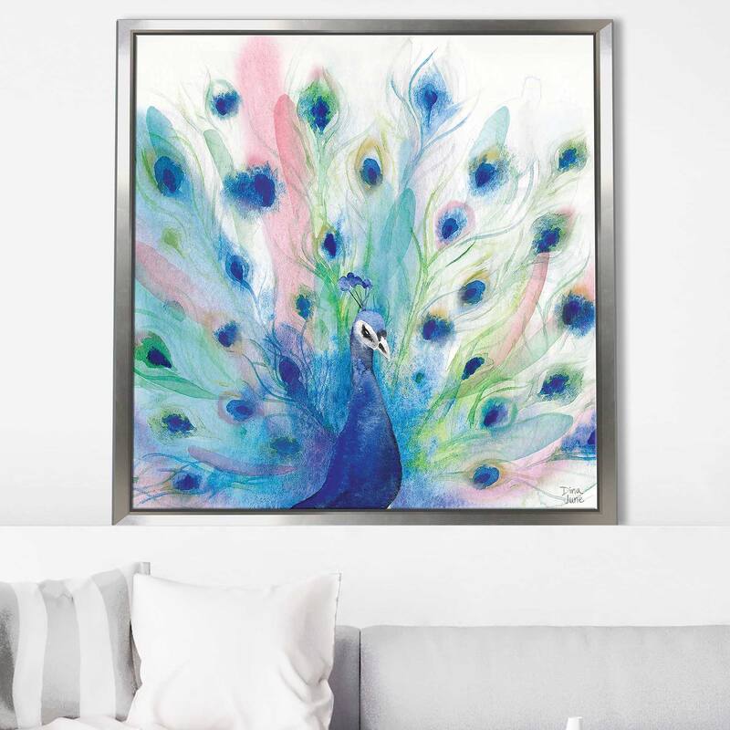 "Peacock Glory IV" Print on Floating Canvas