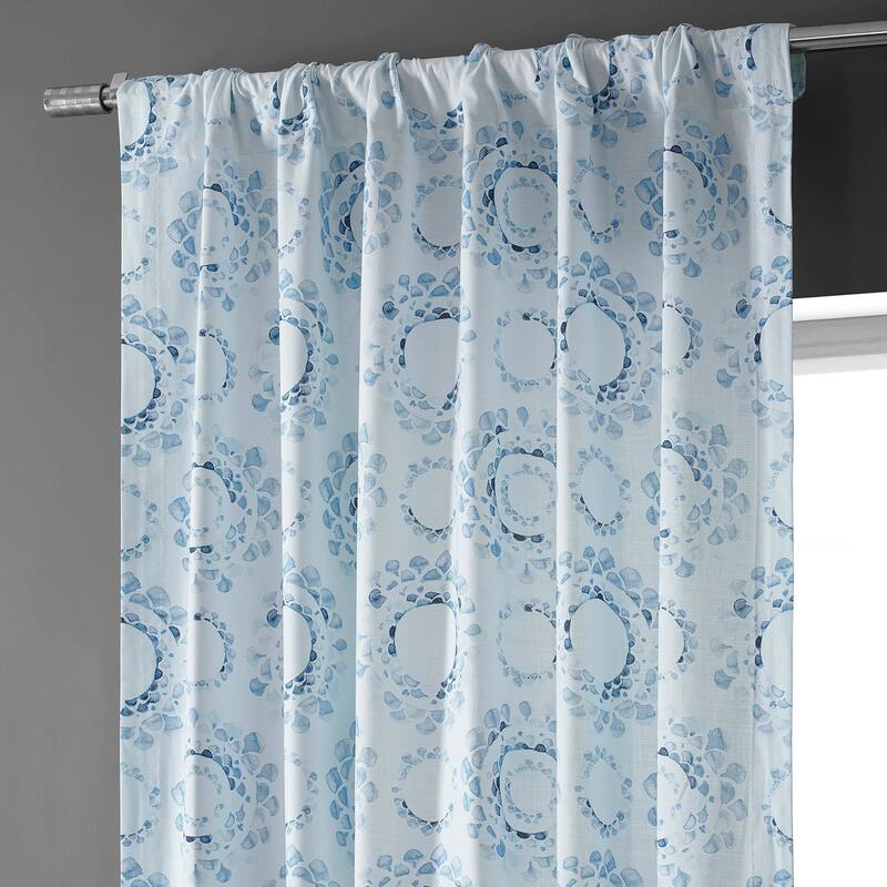 Exclusive Fabrics Textured Cotton Printed Curtains for Bedroom and Living room (1 Panel)