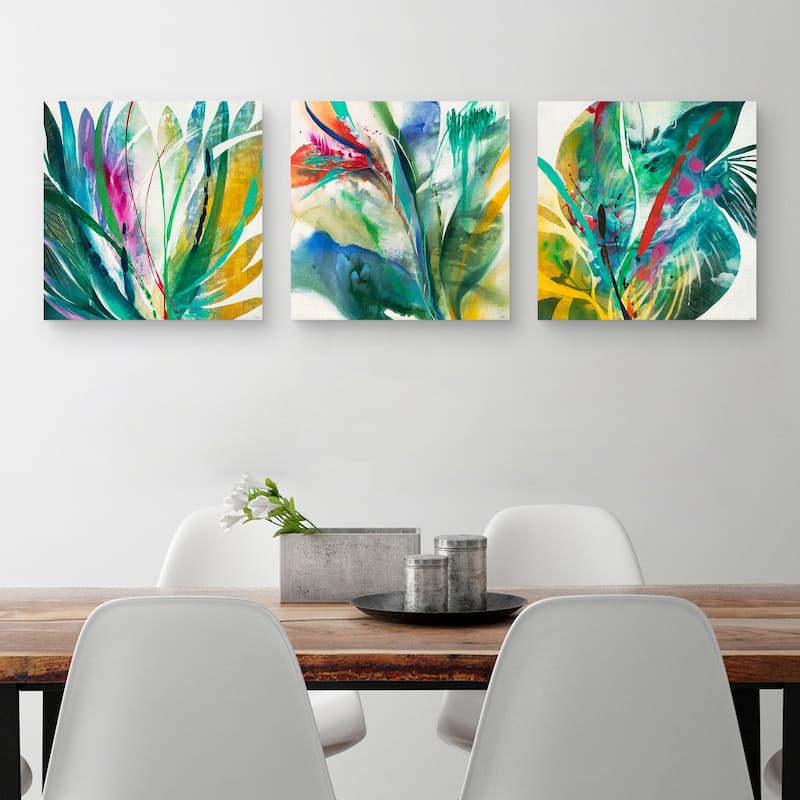Agave & Bird of Paradise & Palm Leaves by K. Nari Canvas Art Prints