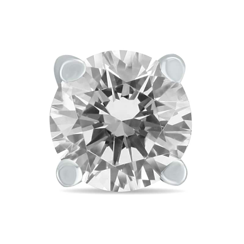 Marquee 1/4 Carat Round Single Stud Diamond Earring in 14K White Gold