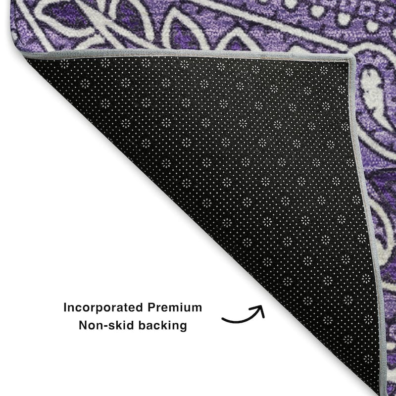 Premium Washable Super Soft Traditional Paisley Mayfield Rug