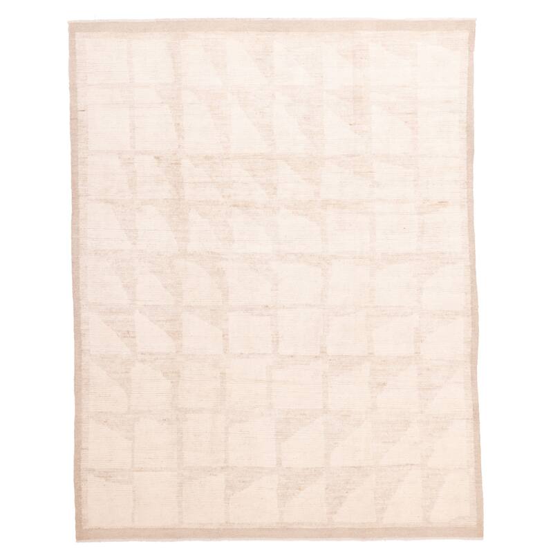 ECARPETGALLERY Hand-knotted Pak Finest Marrakesh Ivory Wool Rug - 7'11 x 10'2
