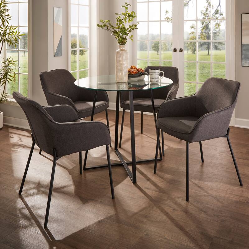 Porch & Den Pugo 35" Glass Top Dinette Table