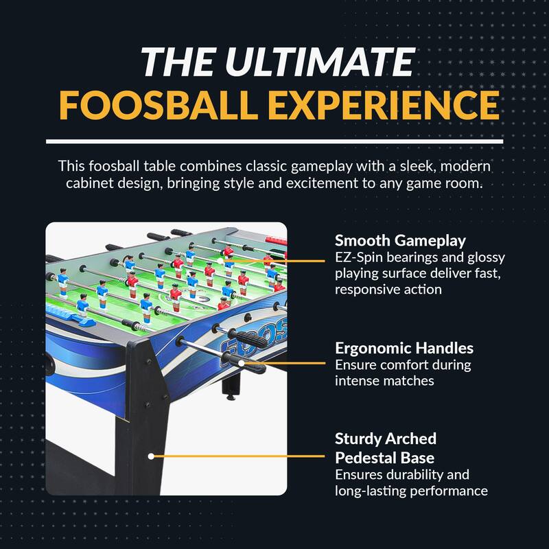 Hathaway Allure 48-in Foosball Table - Black and Blue