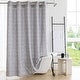 preview thumbnail 6 of 39, No Hooks Linen Textured Geometric Tassels Shower Curtain with Snap-in Liner
